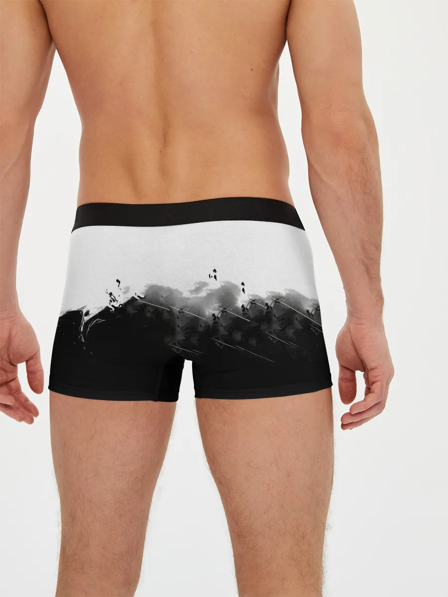 Мужские трусы боксеры / Канеки Кен черно-белый