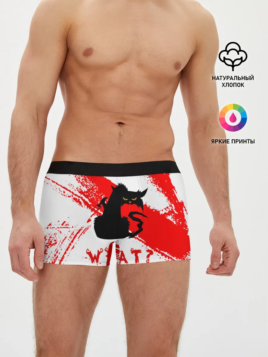 Мужские трусы боксеры / What cat? / Какой кот?