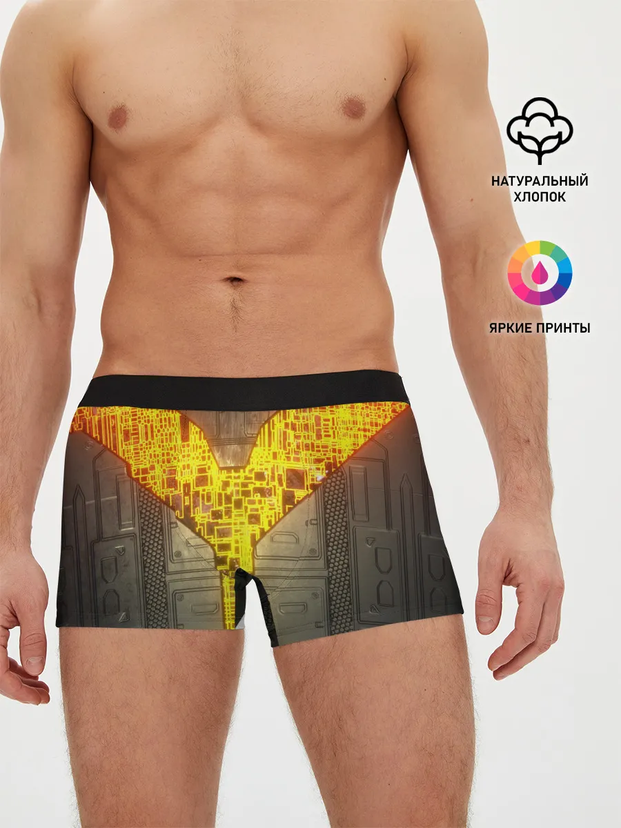Мужские трусы боксеры / Неоновая внутренность 3D