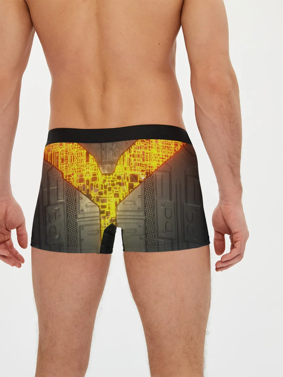 Мужские трусы боксеры / Неоновая внутренность 3D