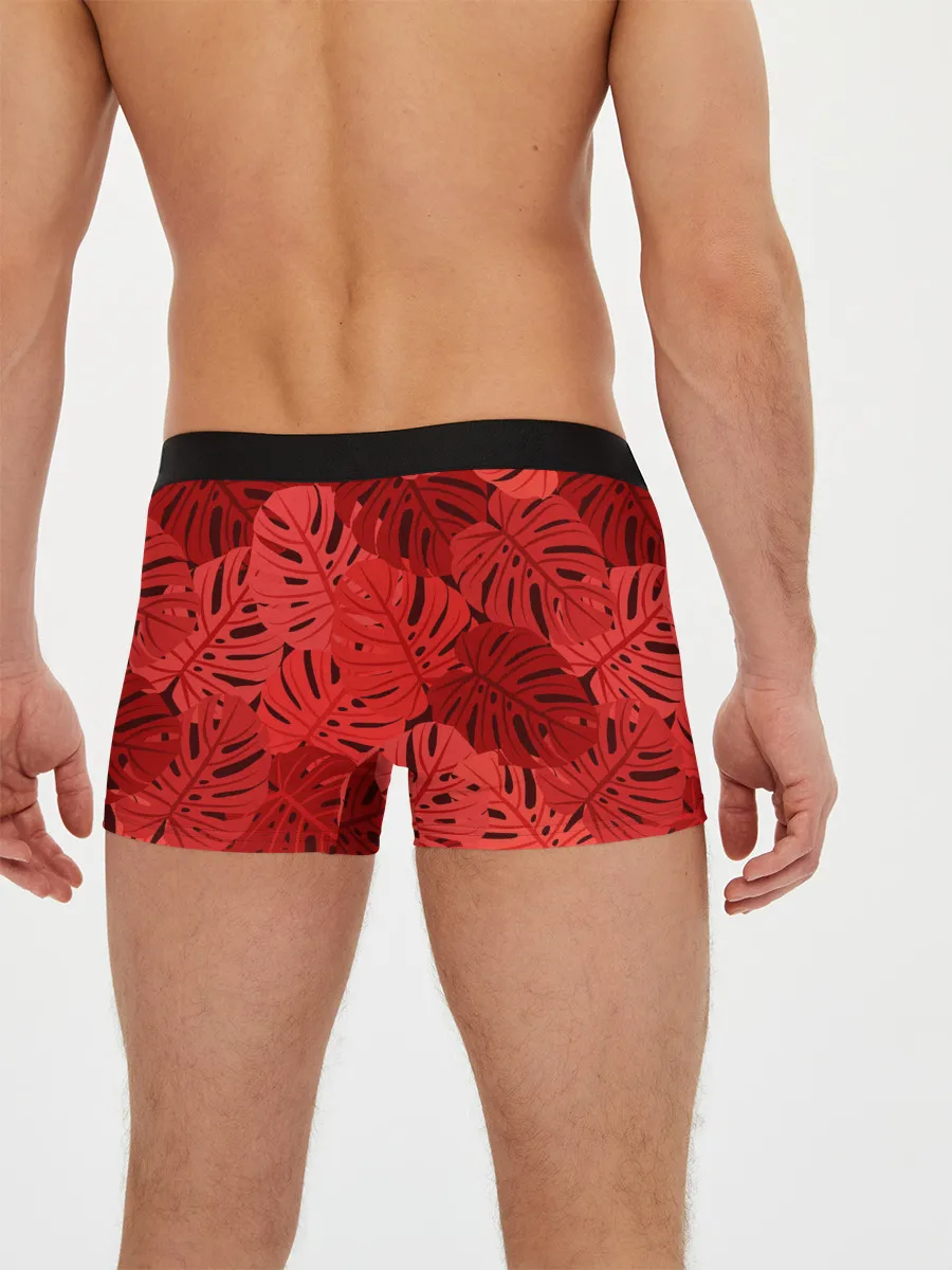 Мужские трусы боксеры / Тропические листья Монстера