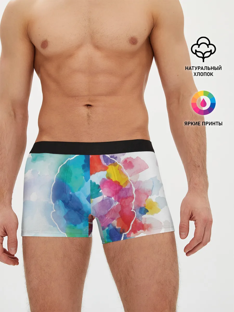 Мужские трусы боксеры / Акварель