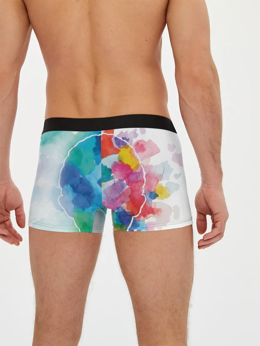 Мужские трусы боксеры / Акварель