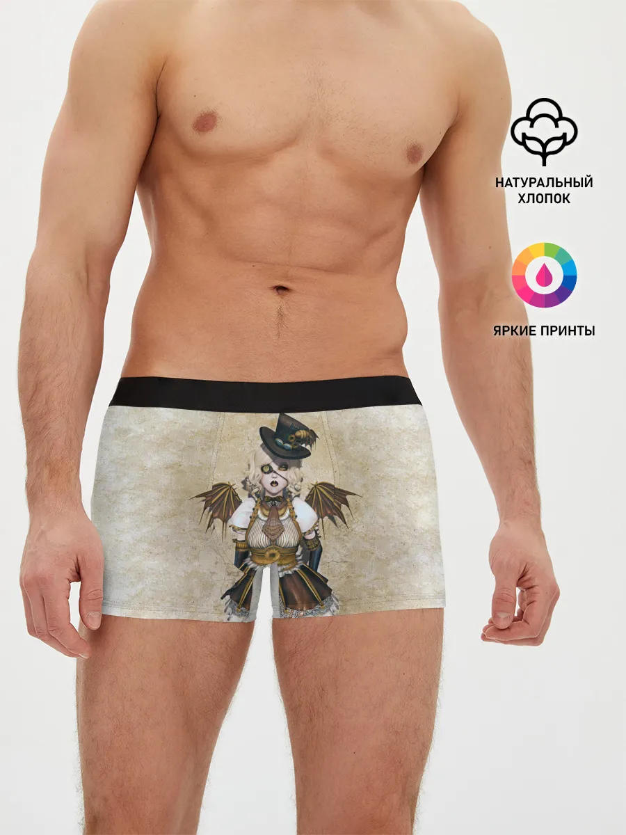 Мужские трусы боксеры / Стимпанк Девушка