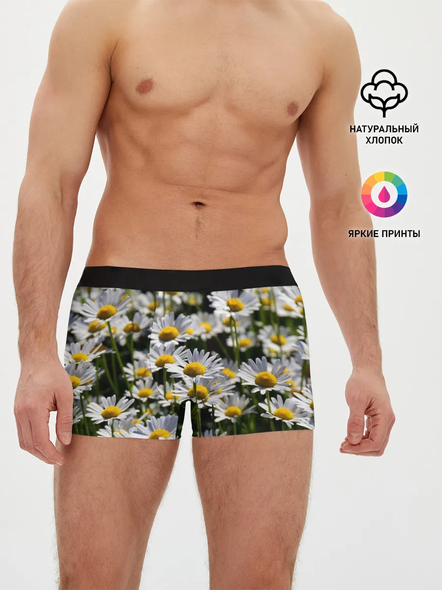 Мужские трусы боксеры / Ромашки