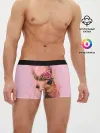Мужские трусы боксеры / лама с цветами