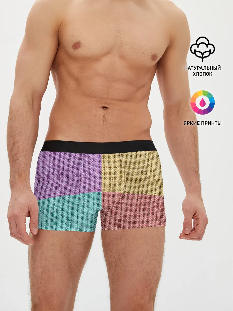Мужские трусы боксеры / Burlap Patchwork