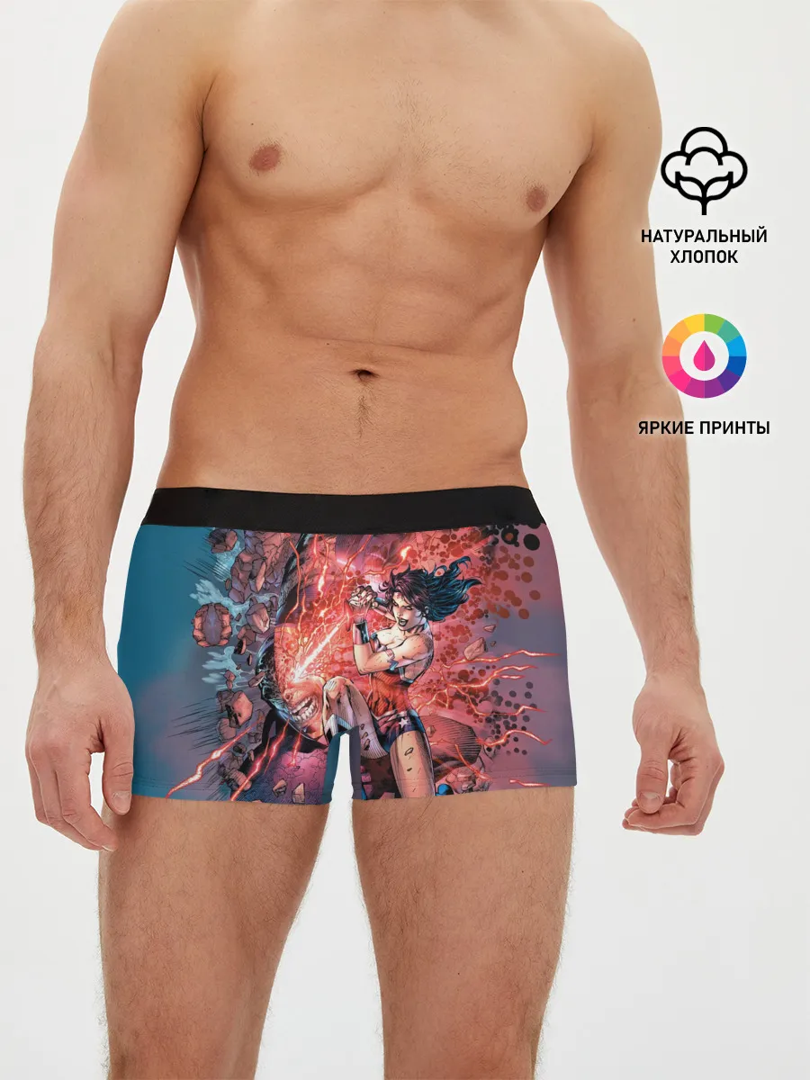 Мужские трусы боксеры / Чудо-женщина VS Дарксайд