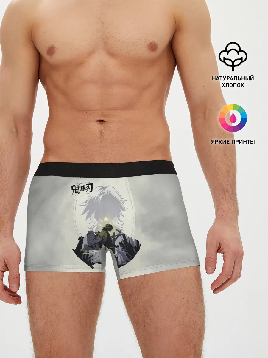 Мужские трусы боксеры / Giyuu Tomiyoka Kimetsu no Yaib