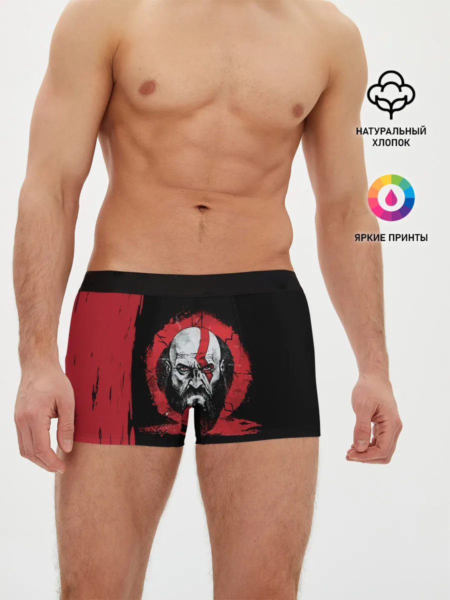 Мужские трусы боксеры / Брутальный Кратос | GOW