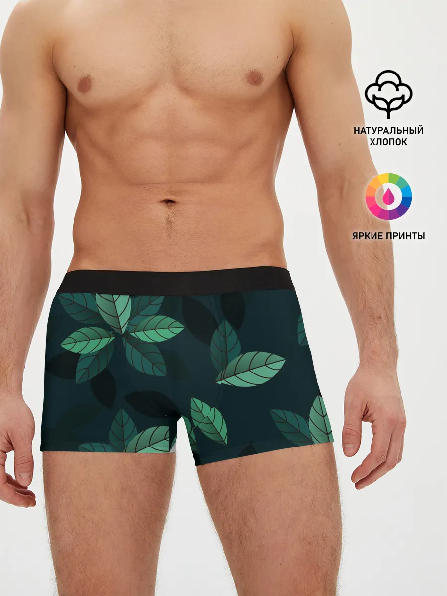 Мужские трусы боксеры / листва