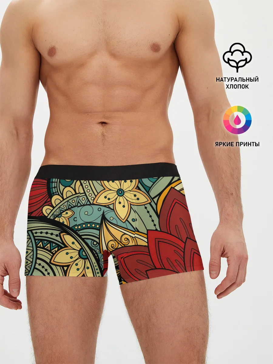 Мужские трусы боксеры / Векторная клумба