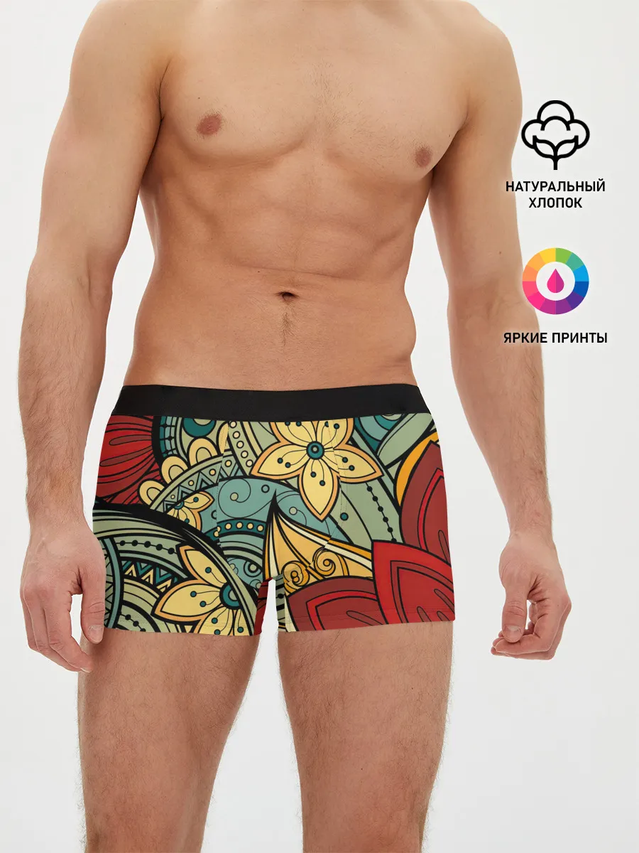 Мужские трусы боксеры / Векторная клумба