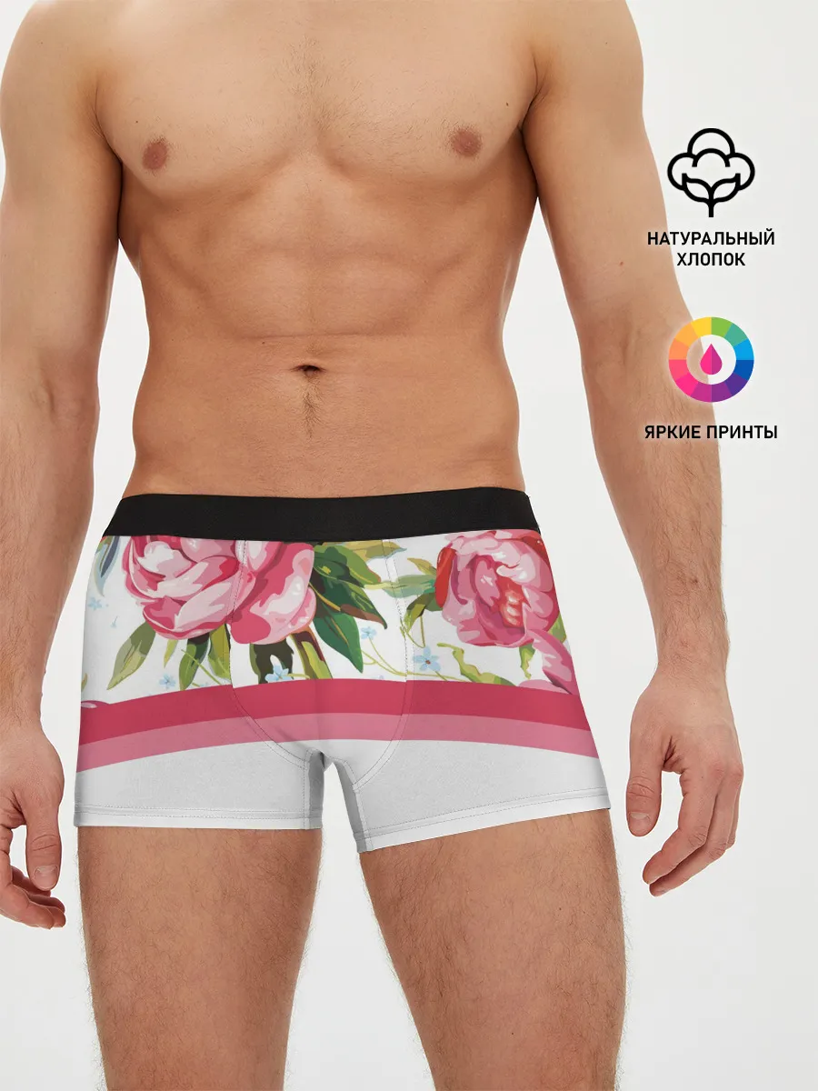 Мужские трусы боксеры / Нежные Розы