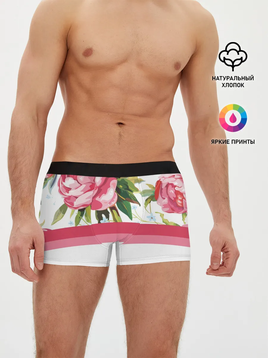 Мужские трусы боксеры / Нежные Розы