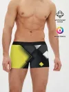 Мужские трусы боксеры / Желто черный ромб
