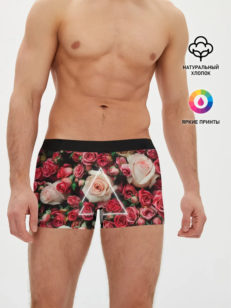 Мужские трусы боксеры / ROSE NEON | РОЗЫ НЕОН