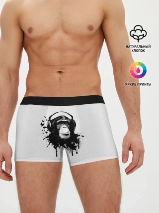 Мужские трусы боксеры / Обезьяна Меломан