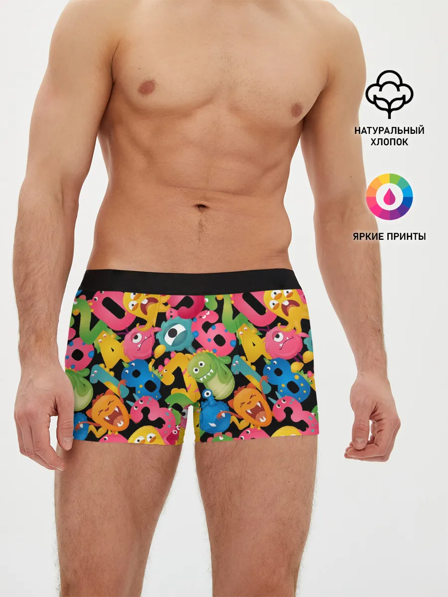 Мужские трусы боксеры / Monstry с цифрами
