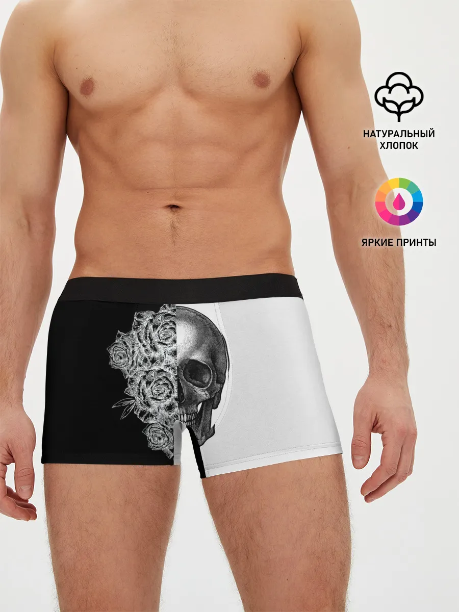 Мужские трусы боксеры / SkullRose Sketch