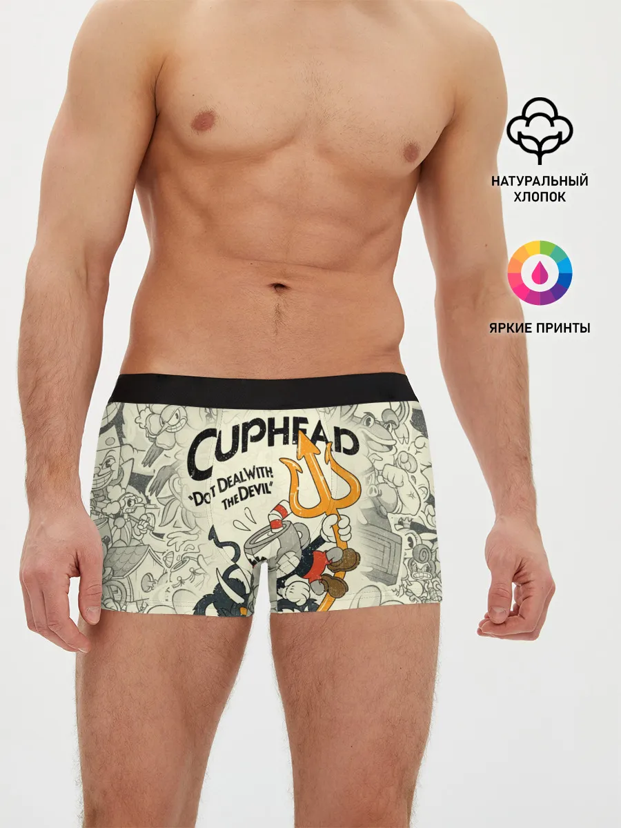Мужские трусы боксеры / Cuphead and Devil