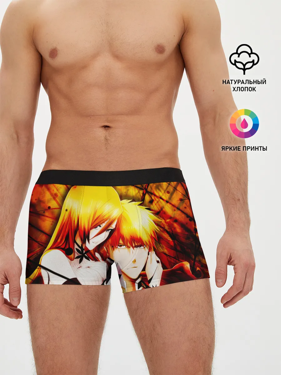 Мужские трусы боксеры / Ичиго Куросаки и Орихиме Иноуэ