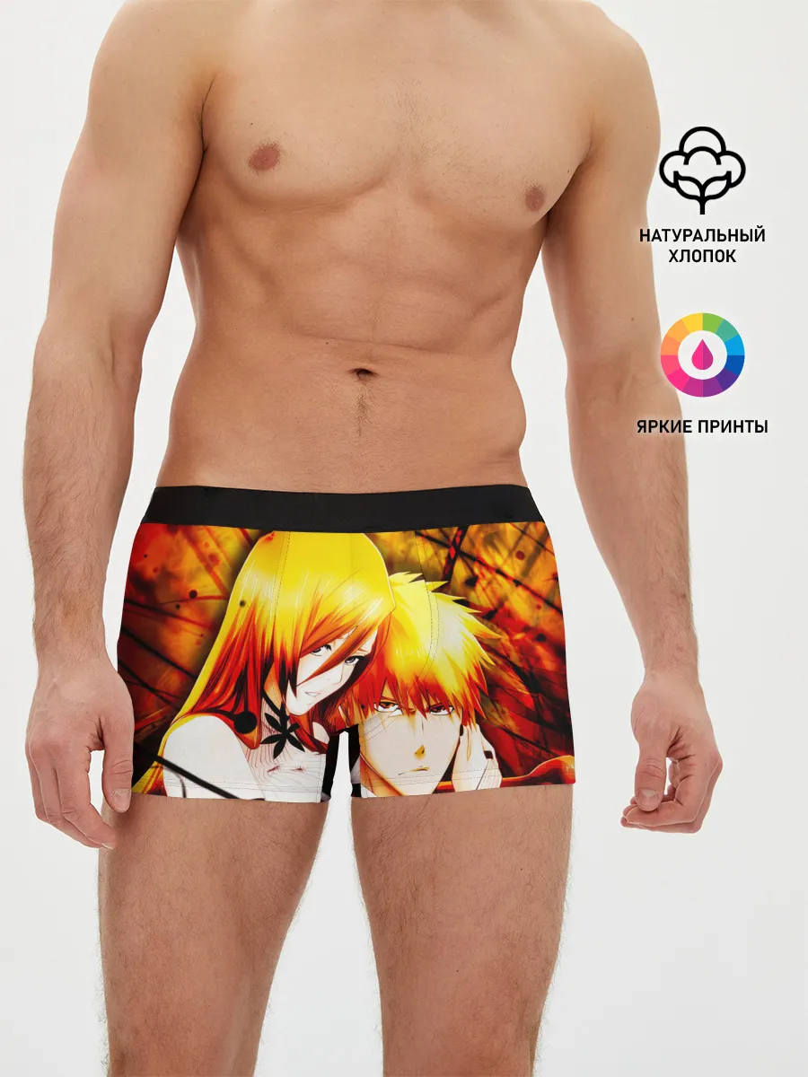 Мужские трусы боксеры / Ичиго Куросаки и Орихиме Иноуэ
