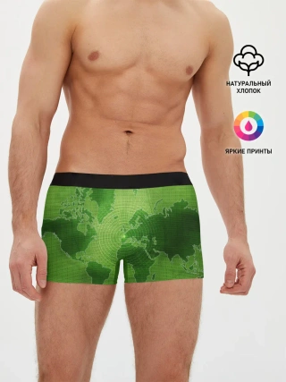 Мужские трусы боксеры / Карта мира