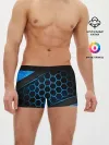 Мужские трусы боксеры / 3D luxury blue 3Д СОТЫ и плиты