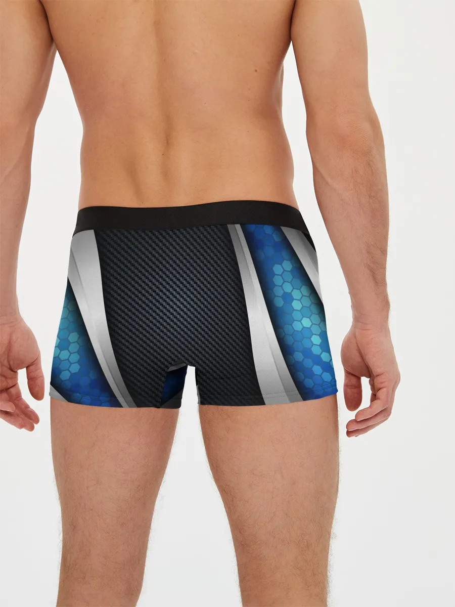 Мужские трусы боксеры / Хромированная 3D броня