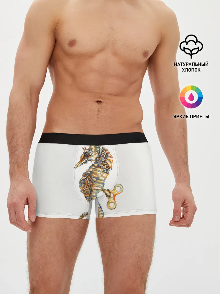 Мужские трусы боксеры / Морской конёк