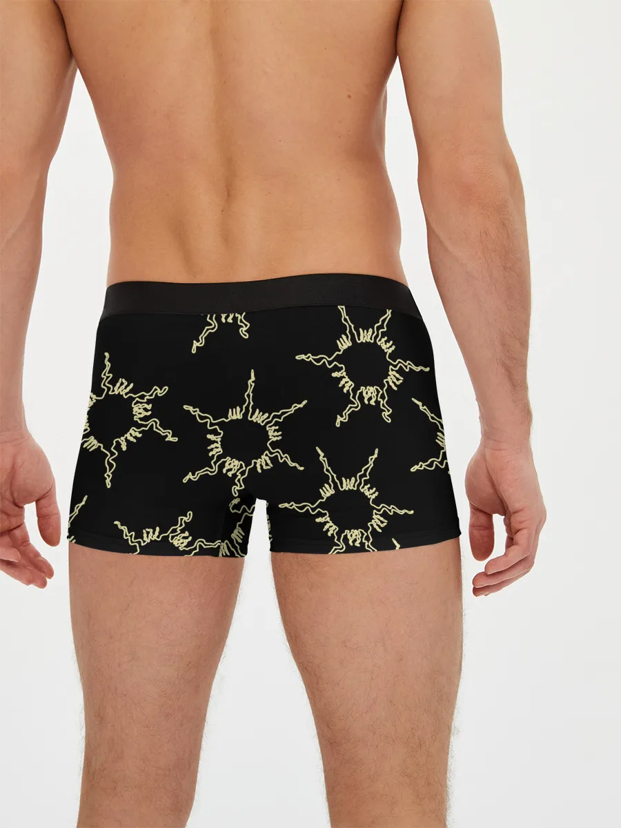 Мужские трусы боксеры / чёрное солнце