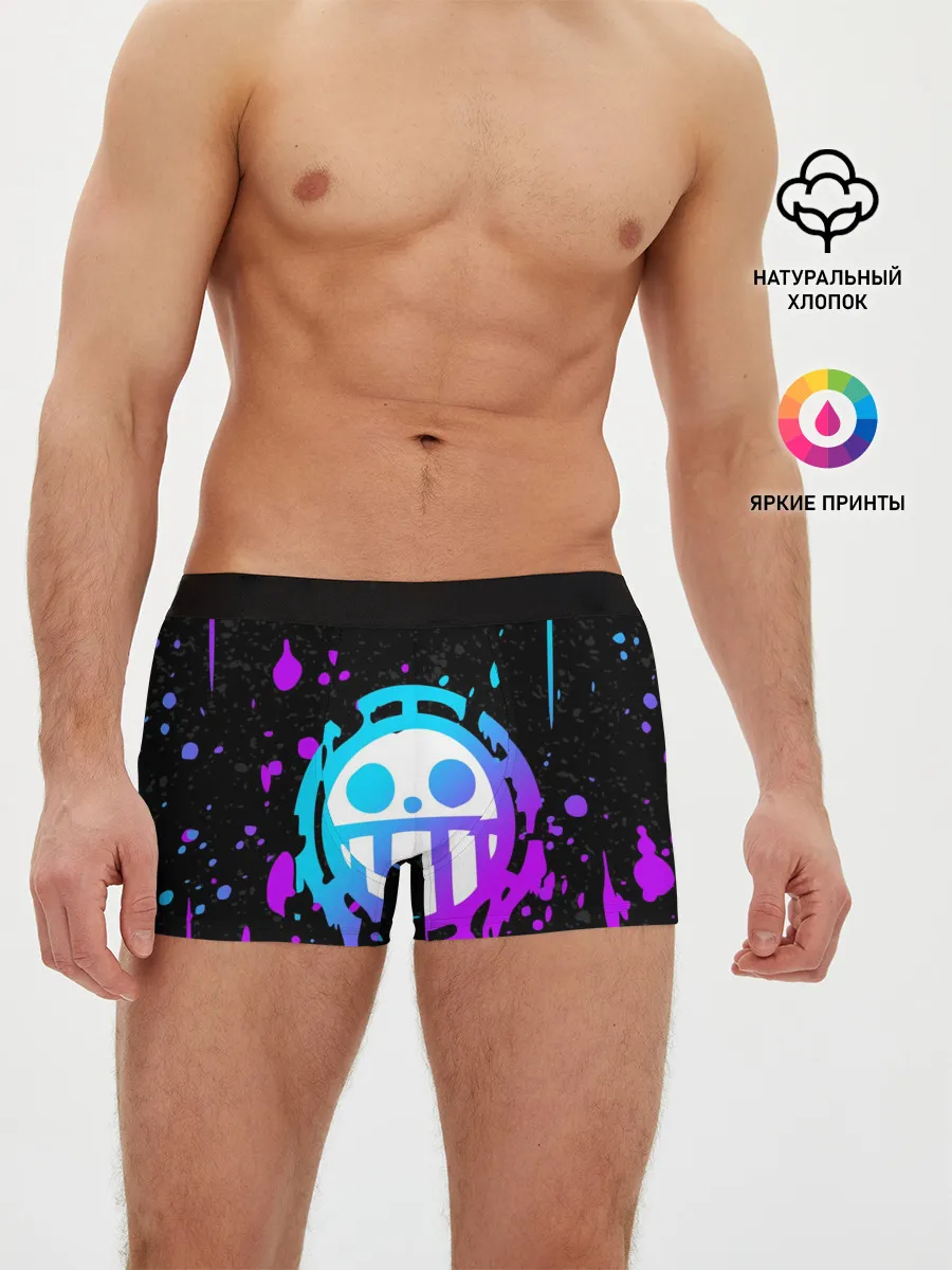 Мужские трусы боксеры / ONE PIECE / ВАН ПИС / НЕОН