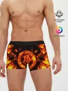 Мужские трусы боксеры / BITCOIN / БИТКОИН / ОГОНЬ