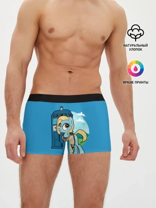 Мужские трусы боксеры / Пони х Доктор Кто