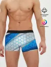 Мужские трусы боксеры / 3D AQUA БРОНЯ ОБЪЕМНЫЕ СОТЫ