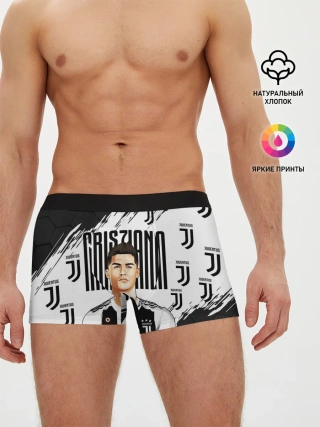 Мужские трусы боксеры / КРИШТИАНУ РОНАЛДУ / ЮВЕНТУС
