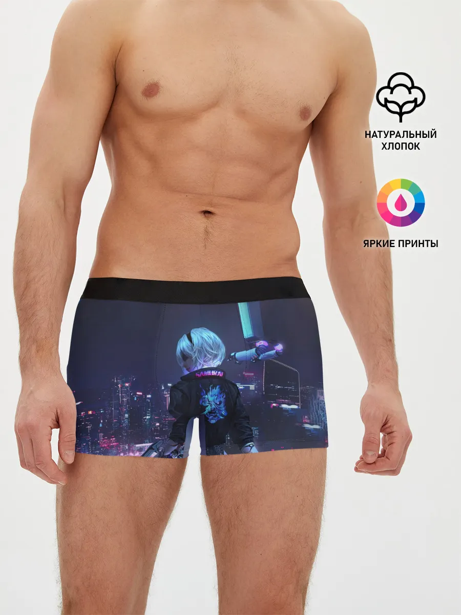 Мужские трусы боксеры / Nier X Cyberpunk