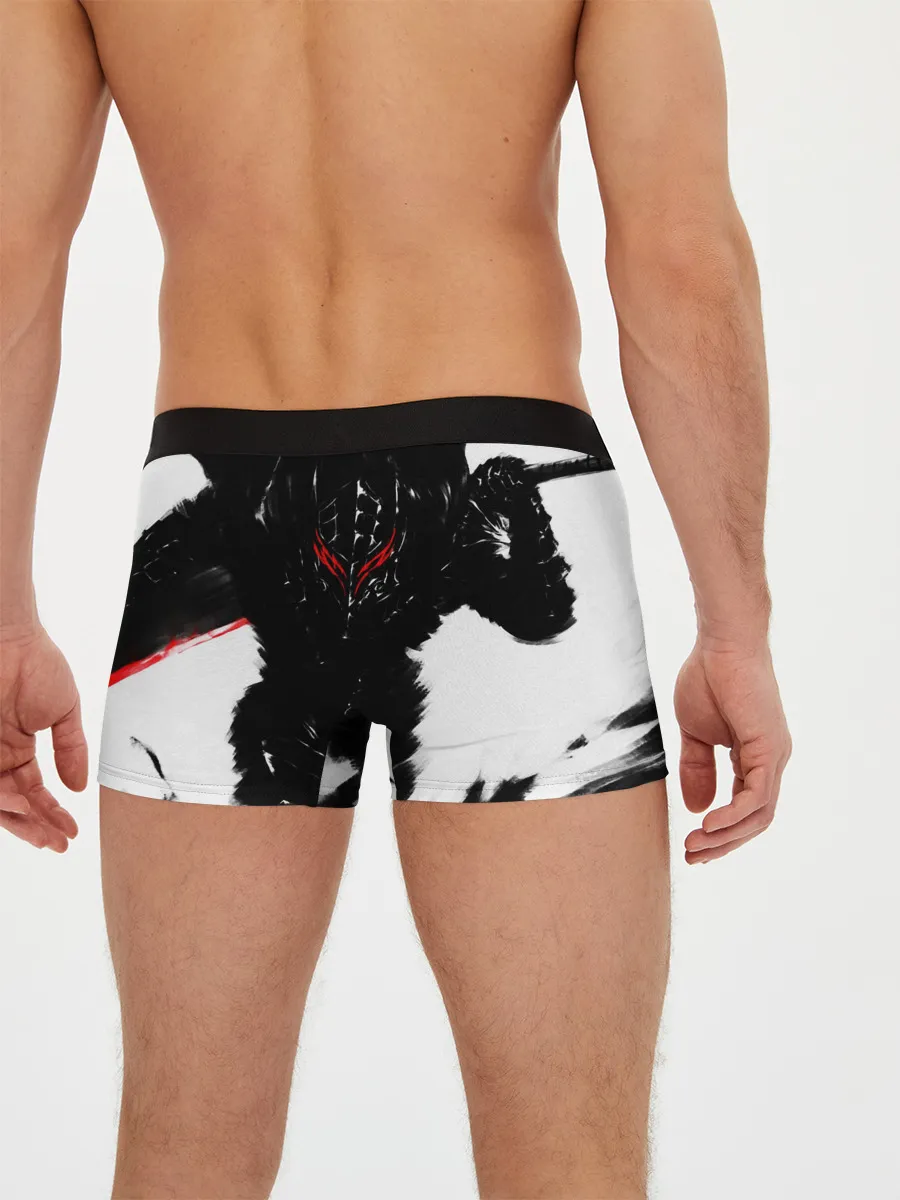 Мужские трусы боксеры / БЕРСЕРК ч/б