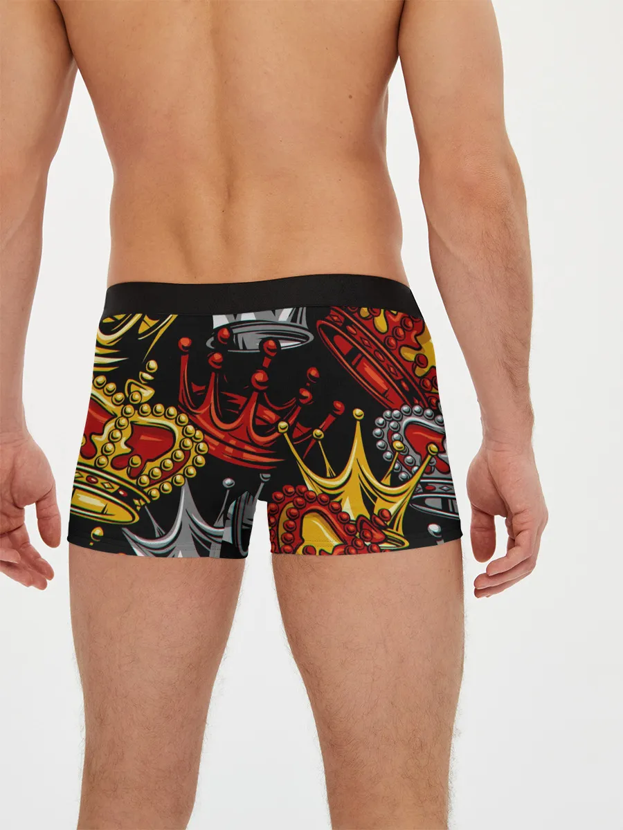 Мужские трусы боксеры / КОРОЛЕВСКИЙ БАГРОВЫЙ 3D