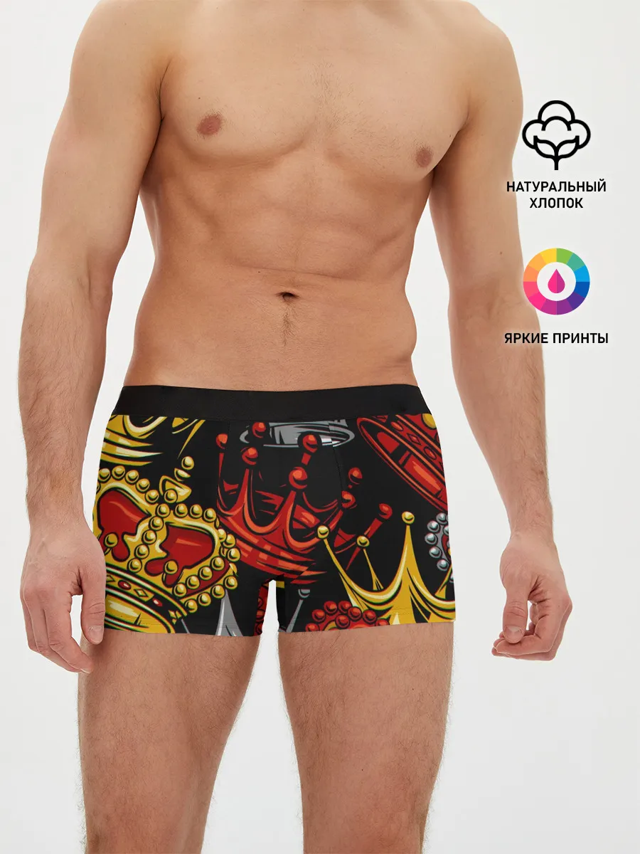 Мужские трусы боксеры / КОРОЛЕВСКИЙ БАГРОВЫЙ 3D