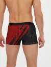 Мужские трусы боксеры / Красное чёрное 3D