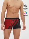 Мужские трусы боксеры / Красное чёрное 3D