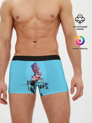 Мужские трусы боксеры / Пират с бочкой рома