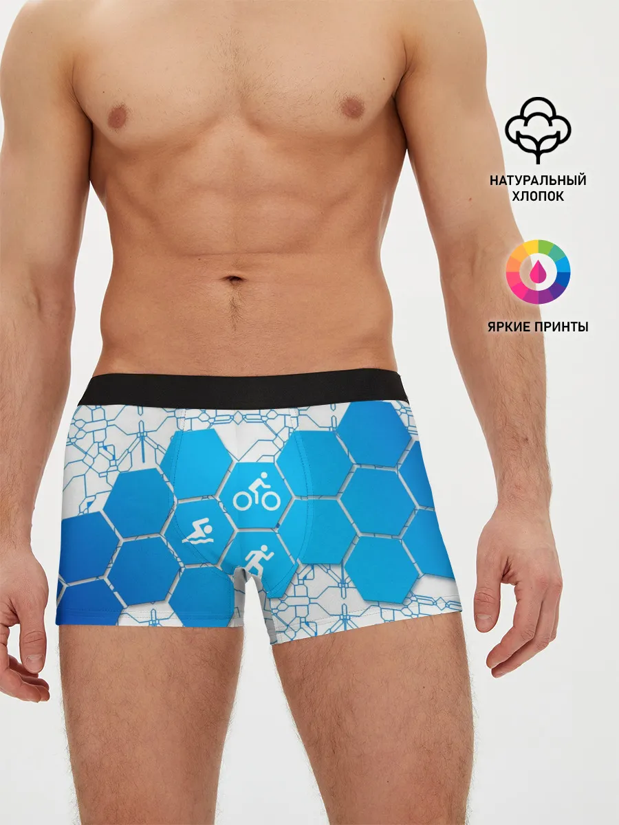 Мужские трусы боксеры / Плыви, Крути, Беги