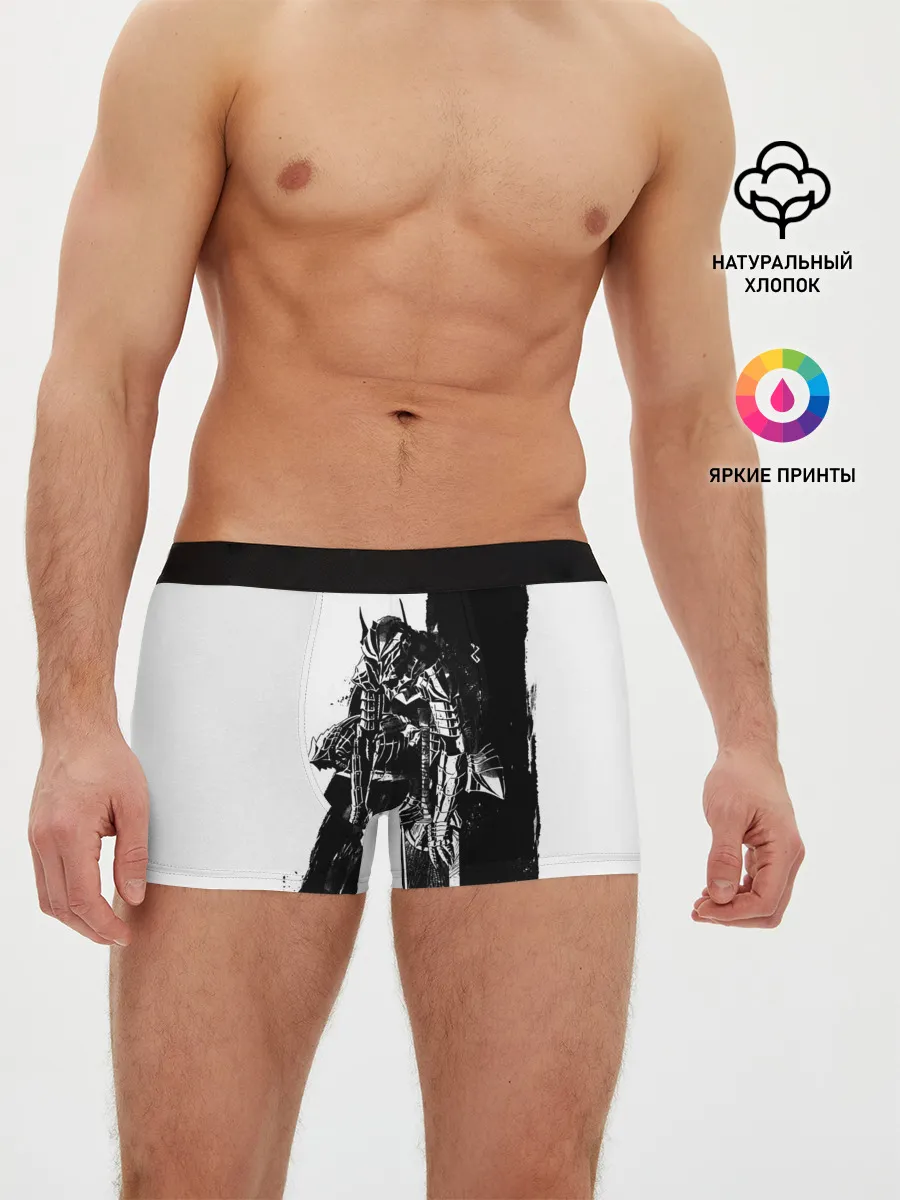 Мужские трусы боксеры / Берсерк черно-белый