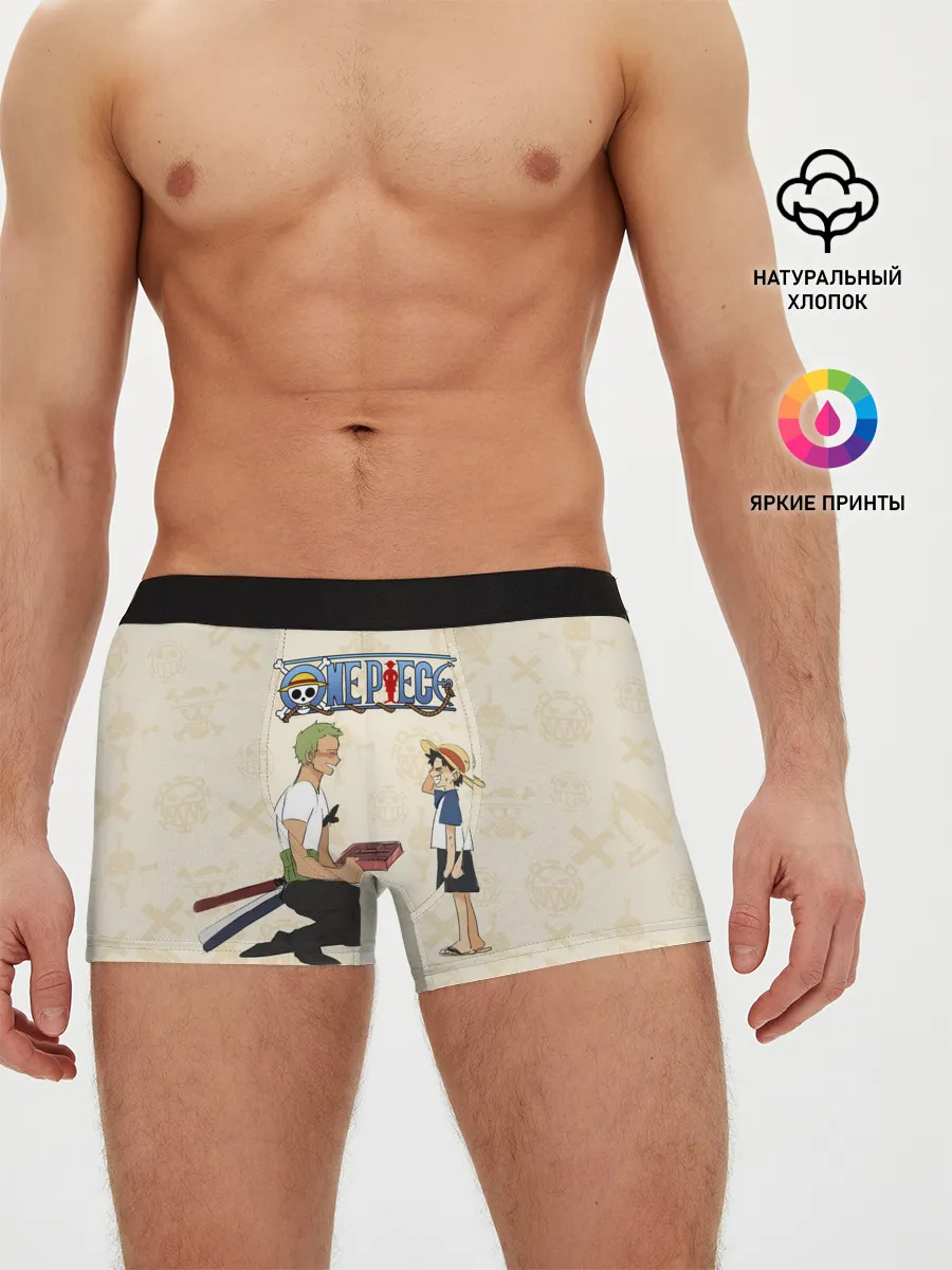 Мужские трусы боксеры / Ророноа Зоро и малыш Манки Д. Луффи