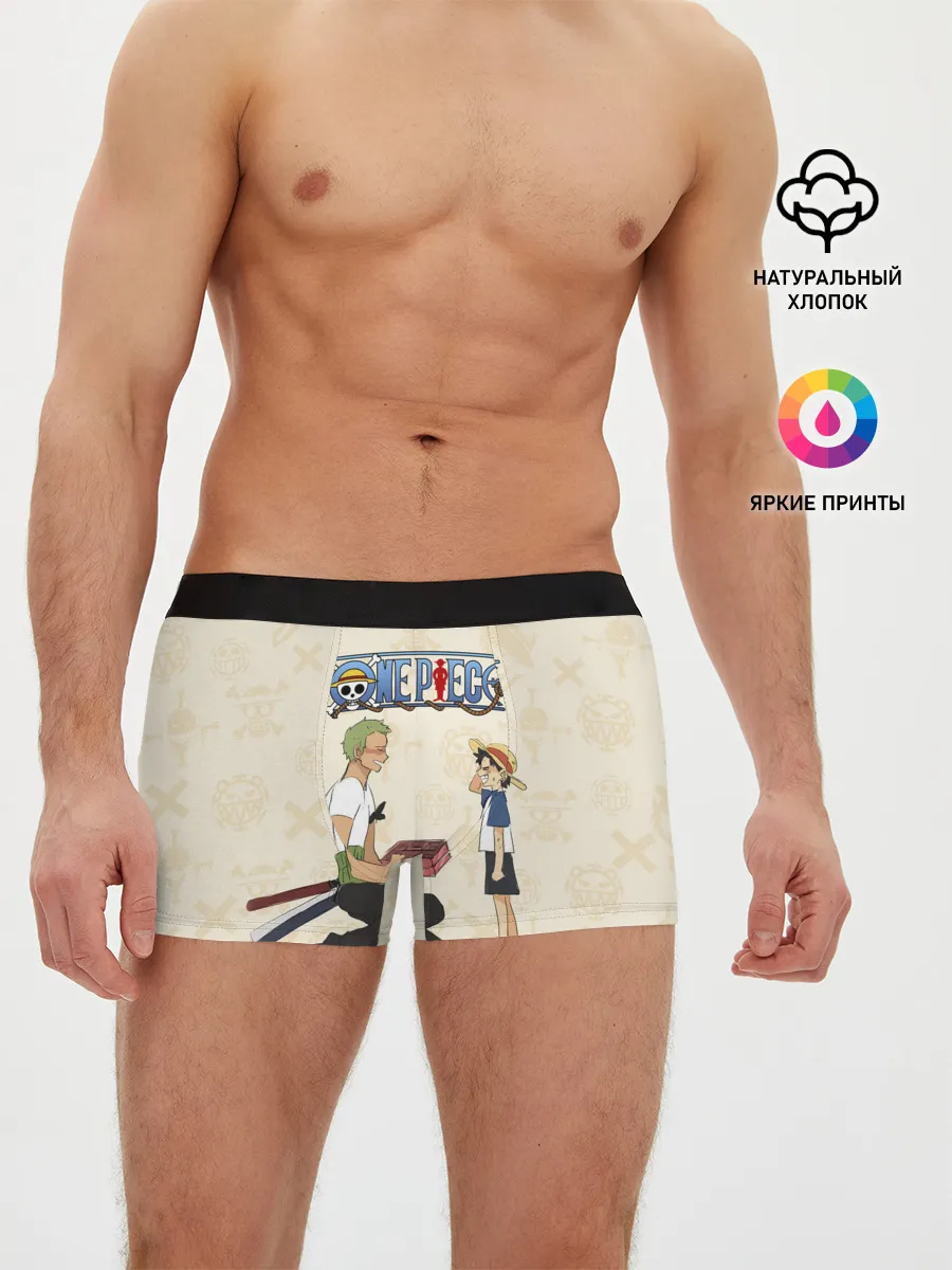 Мужские трусы боксеры / Ророноа Зоро и малыш Манки Д. Луффи