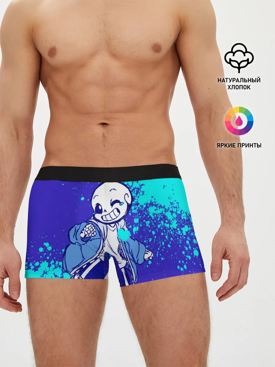 Мужские трусы боксеры / UNDERTALE SANS BLUE