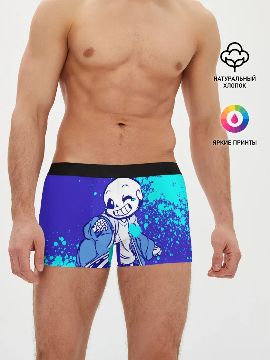 Мужские трусы боксеры / UNDERTALE SANS BLUE